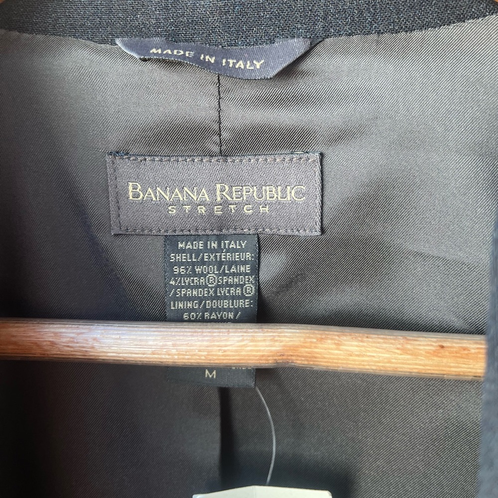 BANANA REPUBLIC | NWT Women’s Black Wool Cropped Blazer Jacket M - Picture 3 of 5